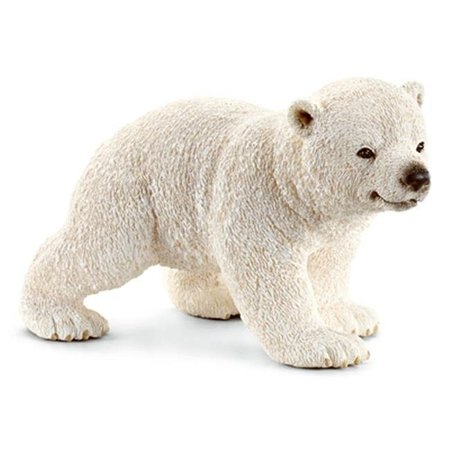 SCHLEICH NORTH AMERICA Schleich North America 216381 Walking Polar Bear Cub Toy Figure - White 216381